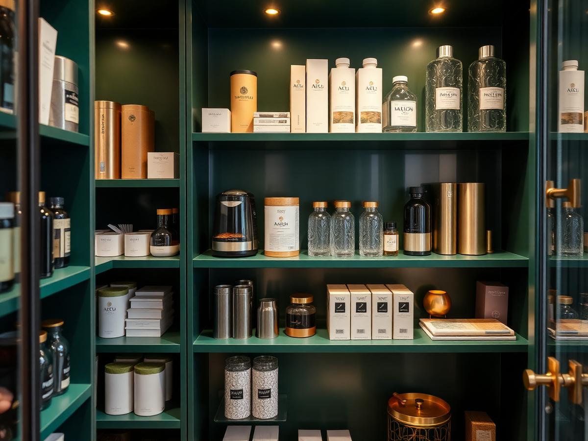 Corporate pantry with premium stocked supplies
